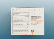 The HempLucid Focus Mushroom CBG Gummies - Grape supplement facts label displays nutrition info, ingredients like organic tapioca syrup, Lion’s Mane, CBG, and cannabinoids, usage (one daily), distributor details, and an “Expert Selected Mushrooms” badge on a white box with orange accents.