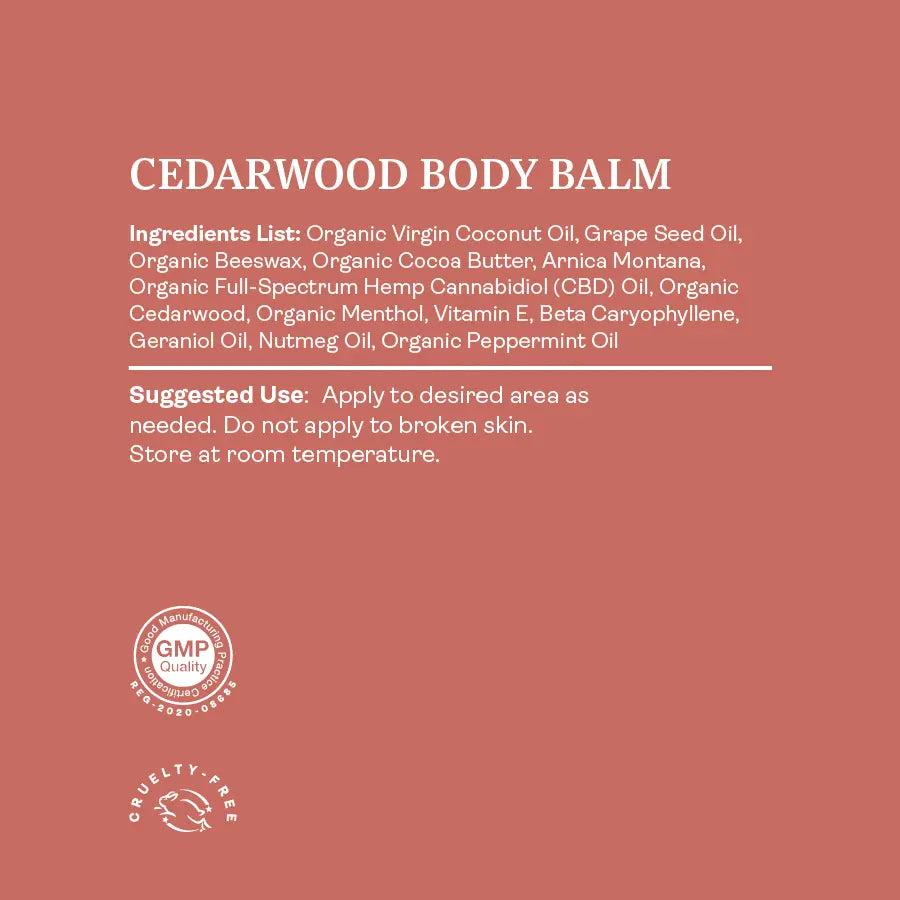 Organic Full-Spectrum CBD Body Balm - Cedarwood