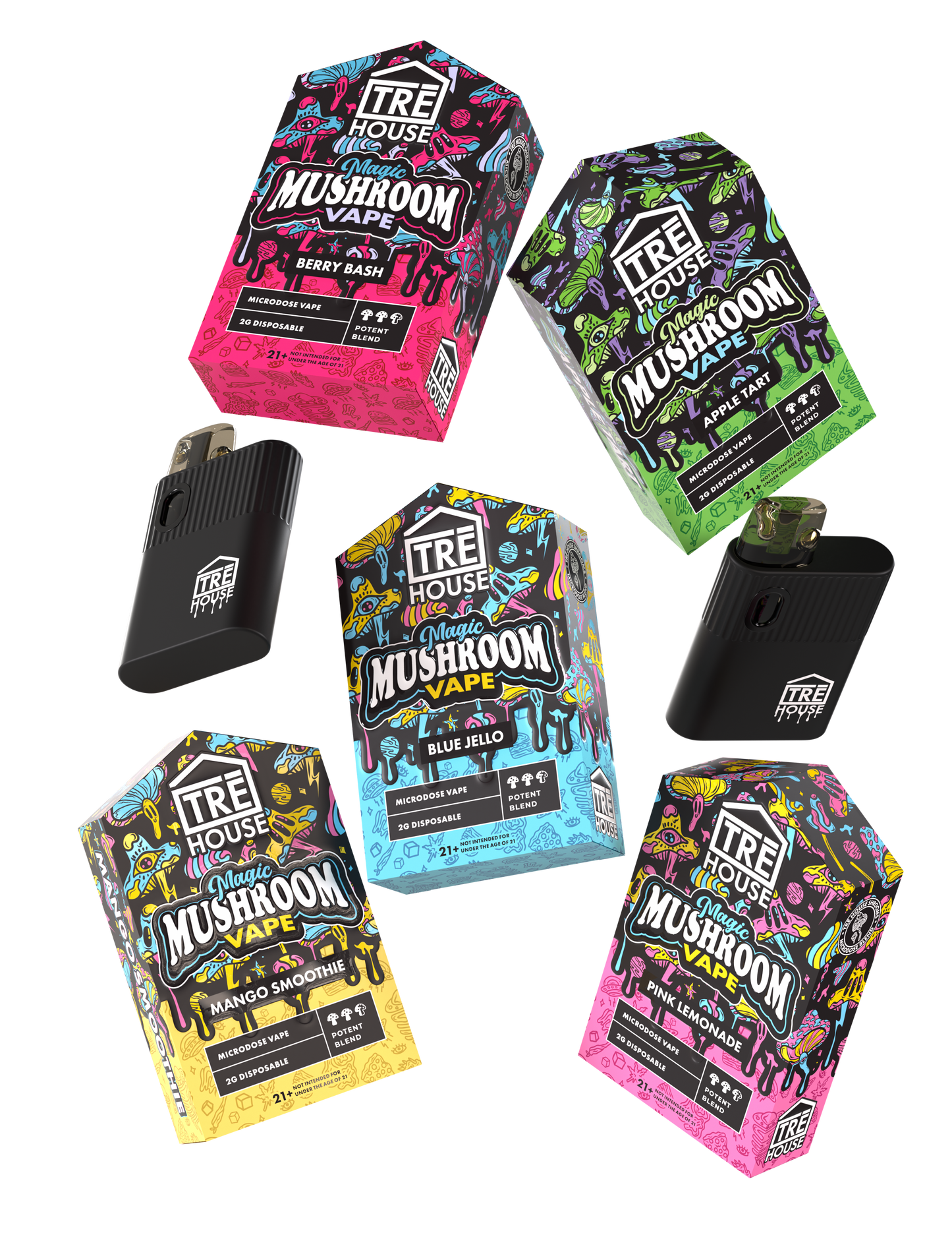 TRE'House Micro-dose Magic Mushroom Vape Pen 800 Puffs - Apple Tart