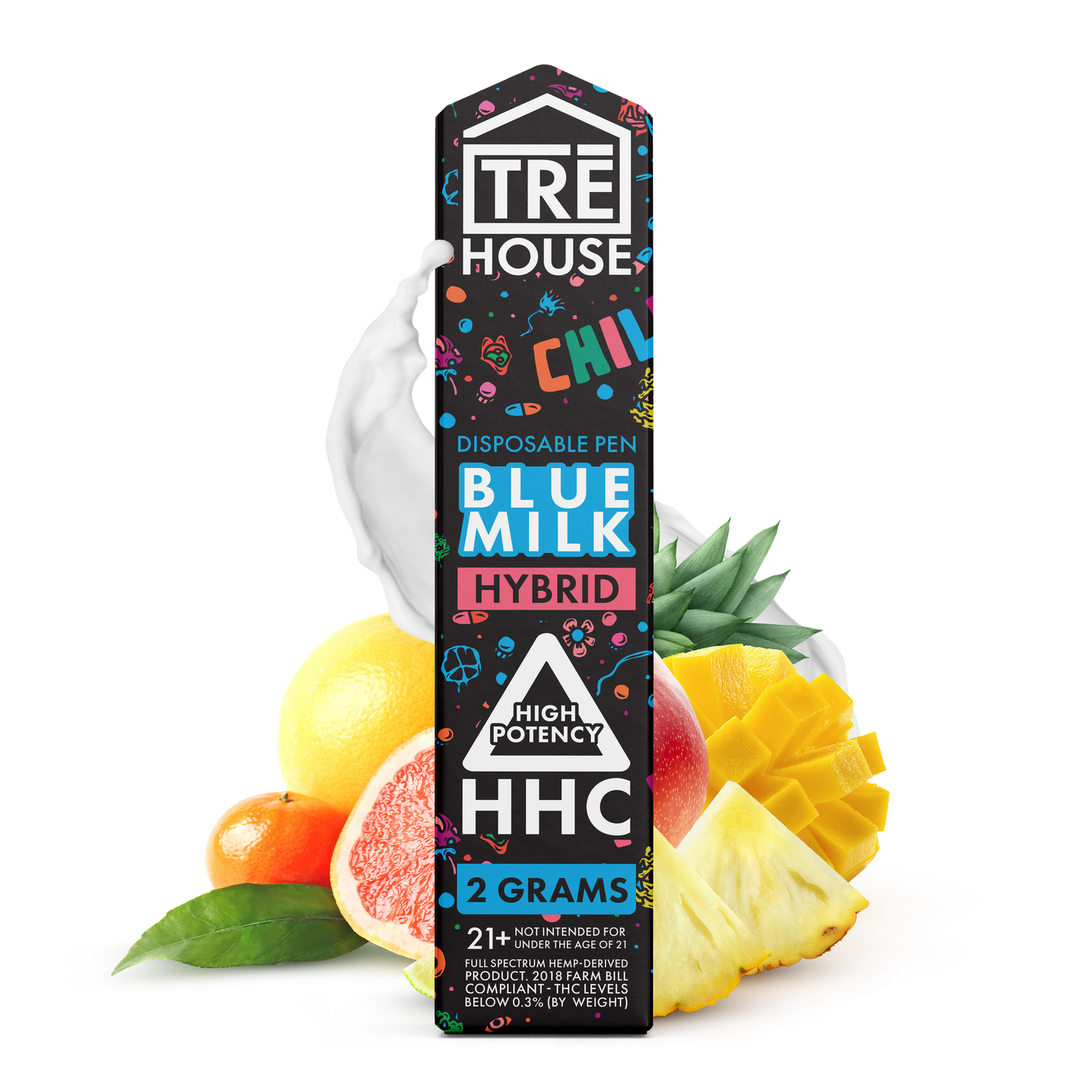 TRE'House HHC Vape Pen 2G - Blue Milk (Hybrid)