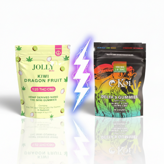 KOI Delta 9 Gummies vs Jolly Cannabis's Delta 9 Gummies