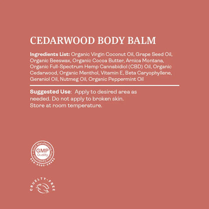 Organic Full-Spectrum CBD Body Balm - Cedarwood
