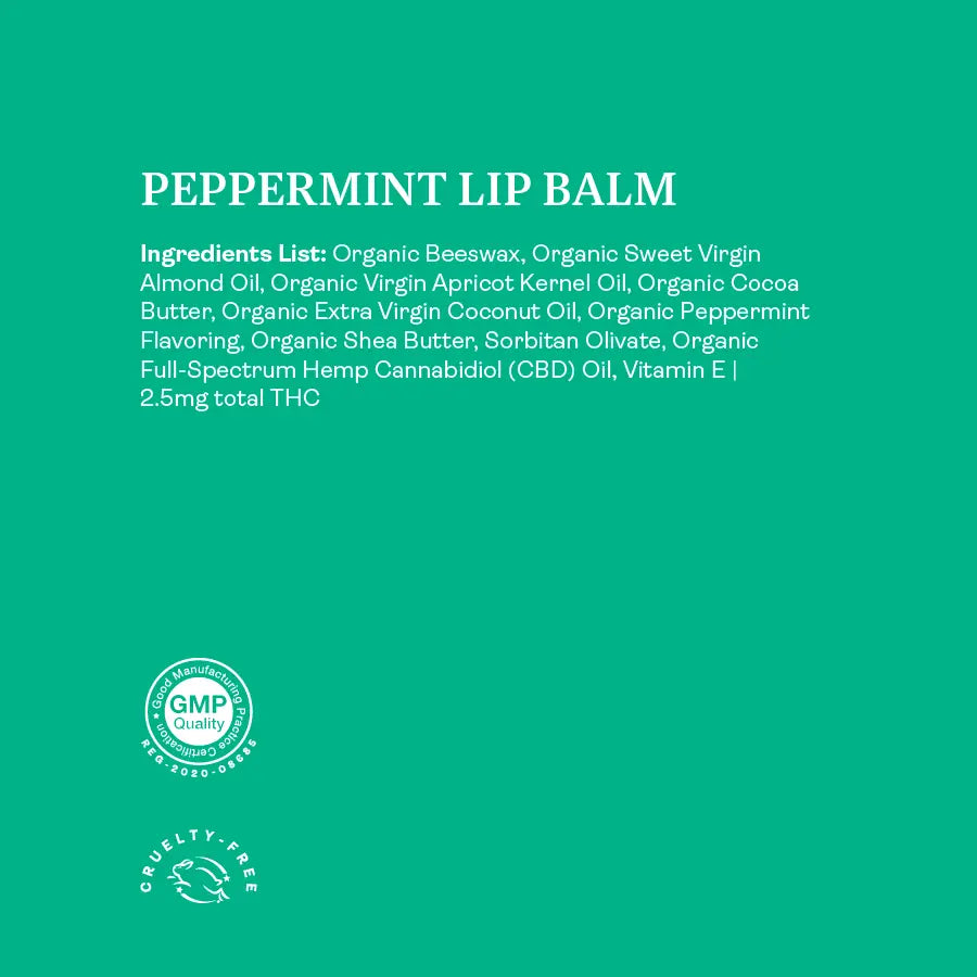 Organic Full-Spectrum CBD Lip Balm - Peppermint