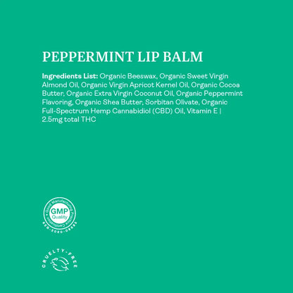 Organic Full-Spectrum CBD Lip Balm - Peppermint