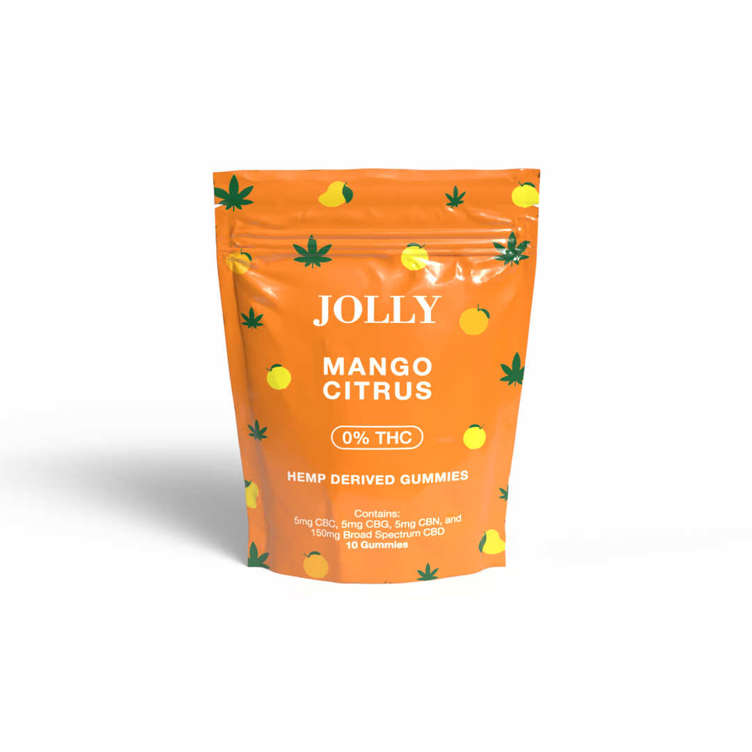 THC-free broad spectrum CBD gummies pouch for daytime calm with zero milligrams THC