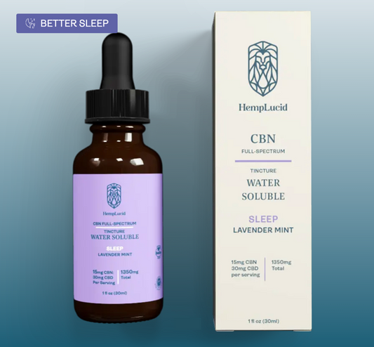 Organic Full-Spectrum Water Soluble CBN CBD - Sleep Lavender Mint Flavor