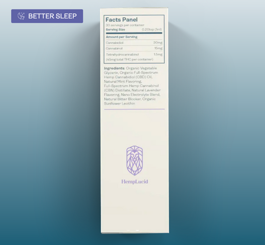 Organic Full-Spectrum Water Soluble CBN CBD - Sleep Lavender Mint Flavor