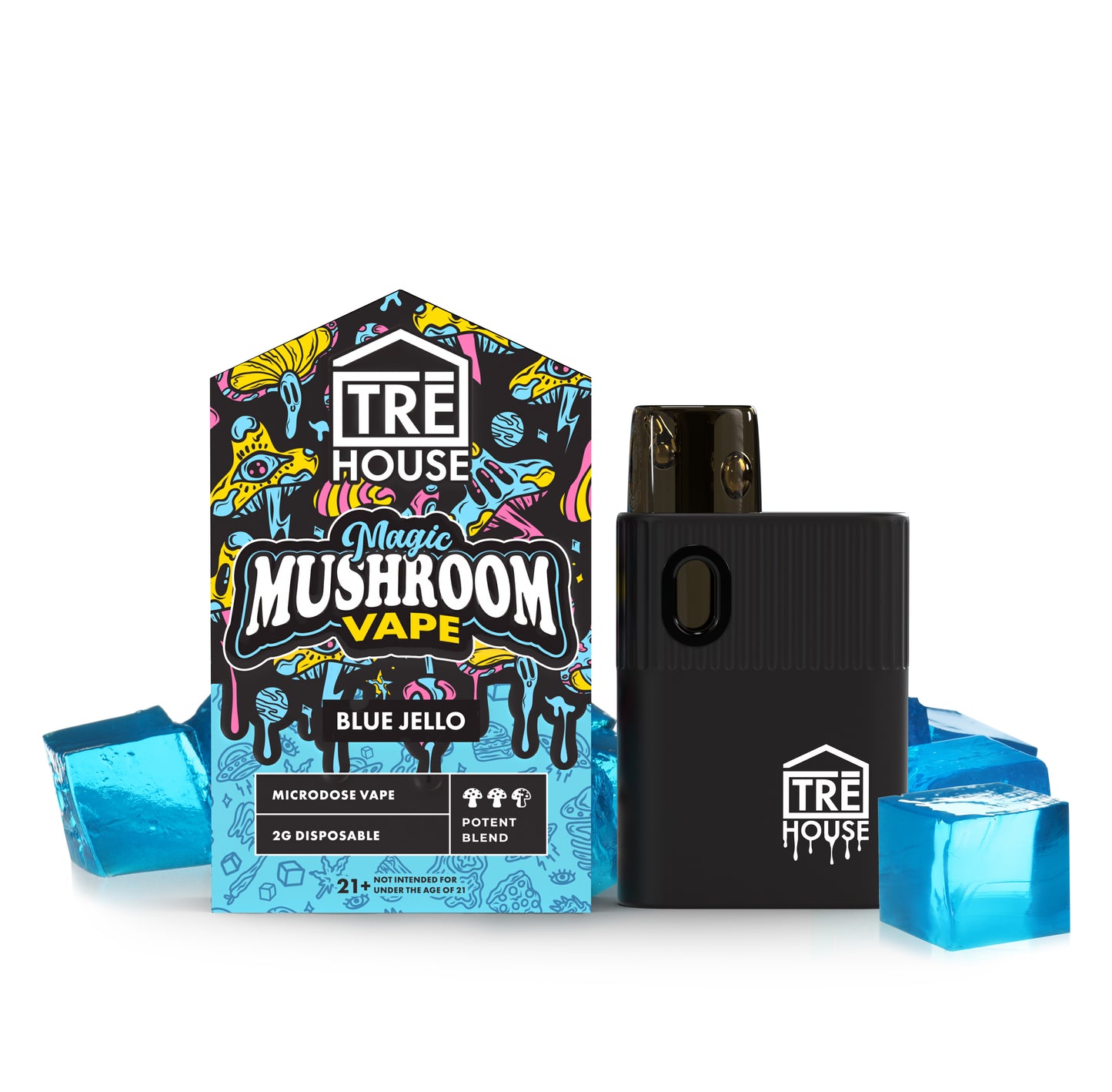 TRE'House Micro-dose Magic Mushroom Vape Pen 800 Puffs - Blue Jello