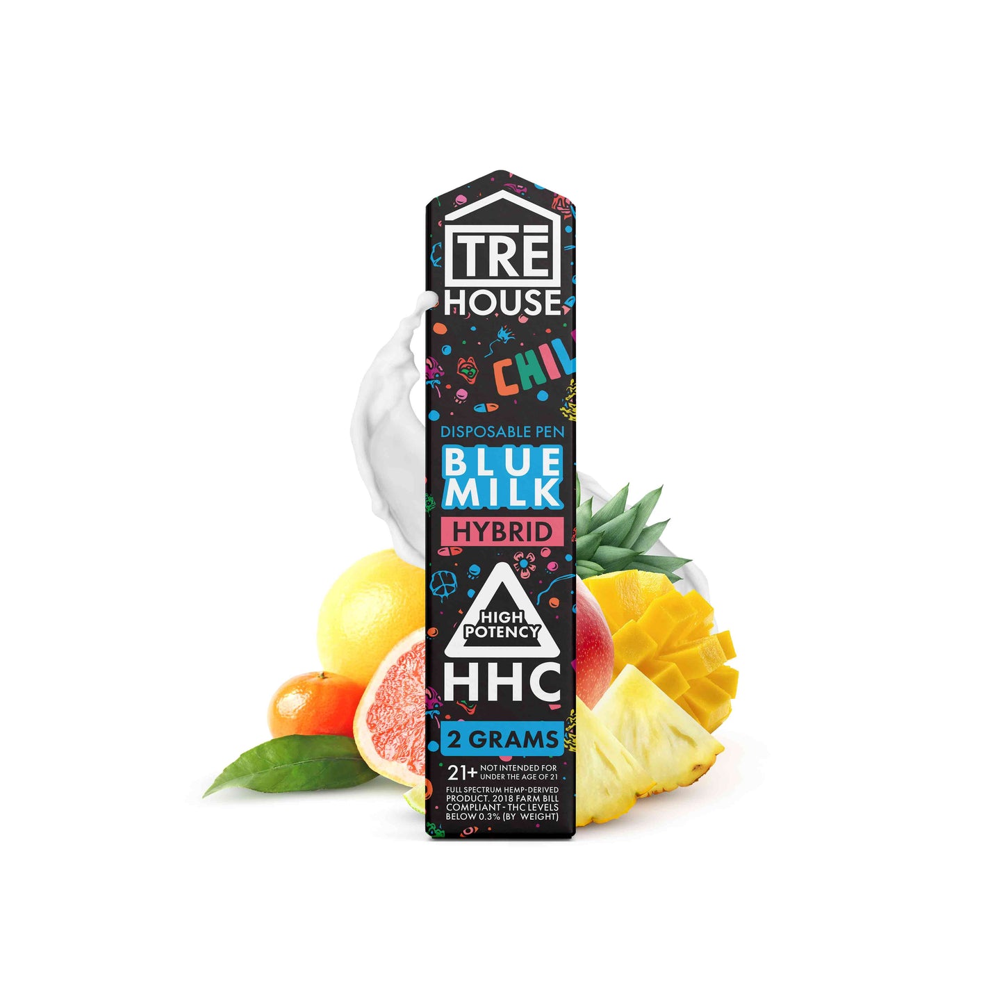 TRE'House HHC Vape Pen 2G - Blue Milk (Hybrid)